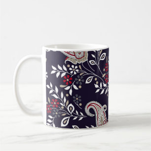 Traditional Indian paisley, seamless pattern. Coffee Mug