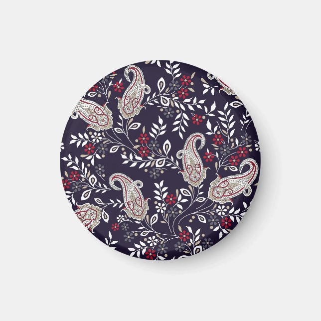 Traditional Indian paisley, seamless pattern. Magnet (Front)