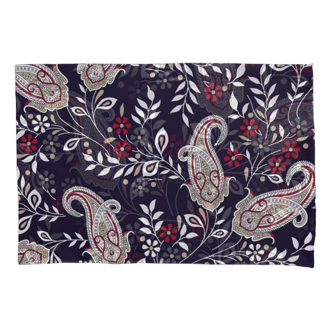 Traditional Indian paisley, seamless pattern. Pillowcase (Front)