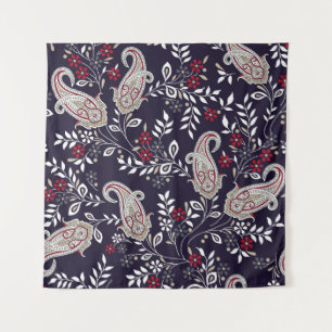 Traditional Indian paisley, seamless pattern. Tapestry