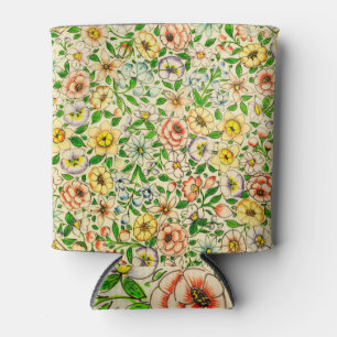 Traditional Indian Spring Floral Design Can Cooler