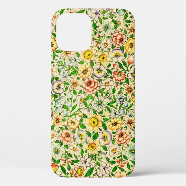 Traditional Indian Spring Floral Design Case-Mate iPhone Case (Back)