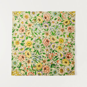 Traditional Indian Spring Floral Design Tapestry