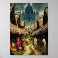 Traditional Indian Village digital download art