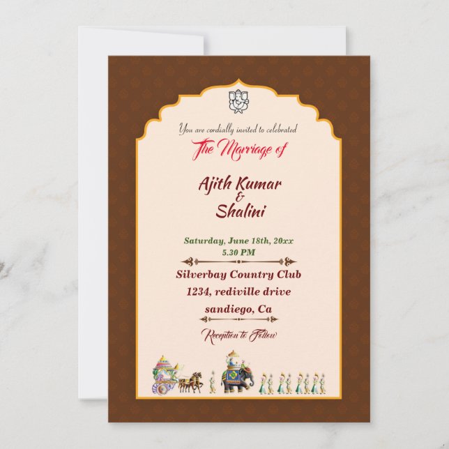Traditional invitation card  (Front)