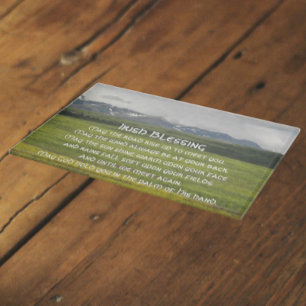 Traditional Irish Blessing Green Valley  Cutting Board