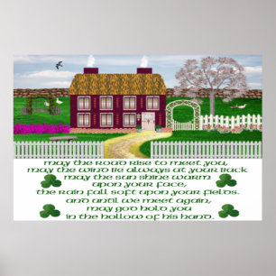 Traditional Irish Blessing Poster