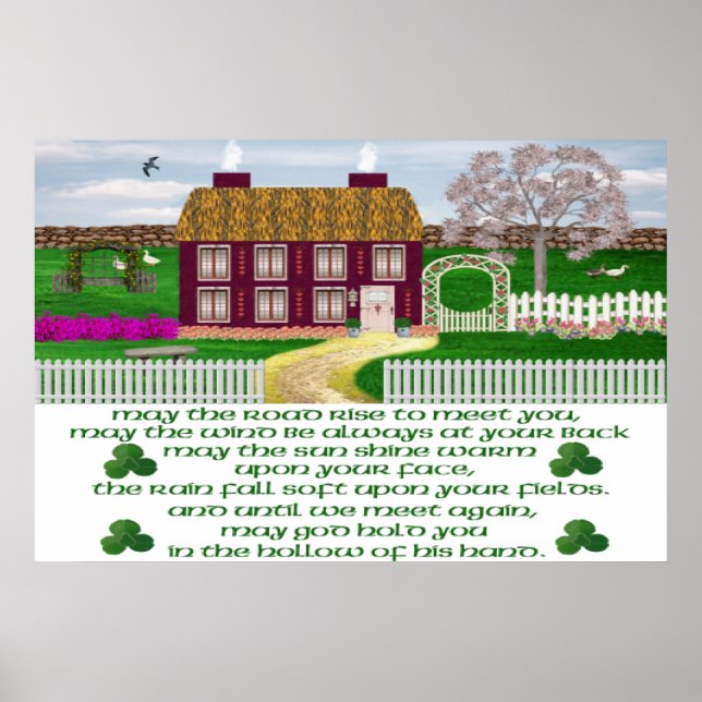 Traditional Irish Blessing Poster (Front)
