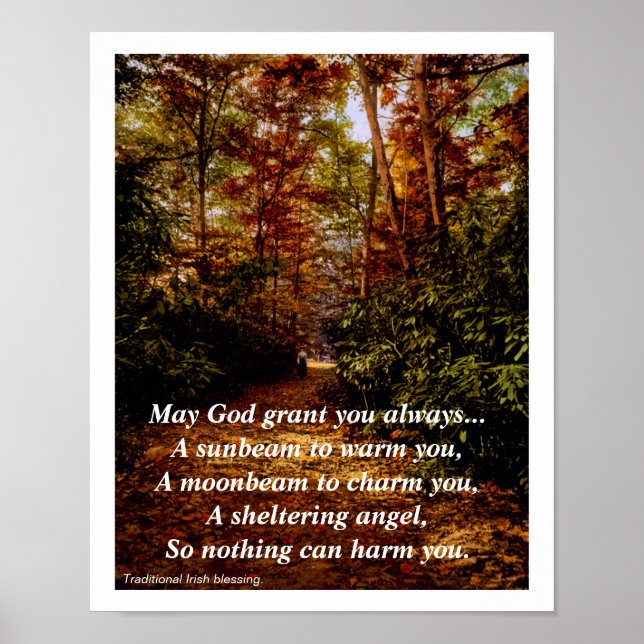Traditional Irish Blessing Poster (Front)