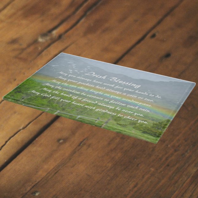 Traditional Irish Blessing Valley Rainbow Cutting Board (Creator Uploaded)