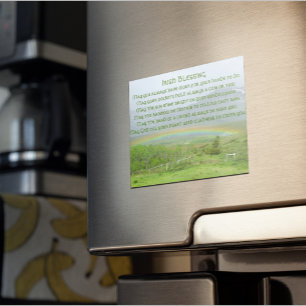 Traditional Irish Blessing Valley Rainbow Magnet