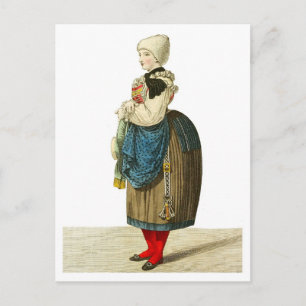 Traditional Italian costume of Sterzing Postcard