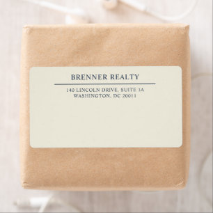 Traditional Ivory Business Return Address