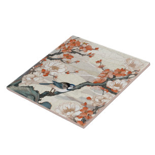 Traditional Japan Kutani Ornamental Art 1 Tile