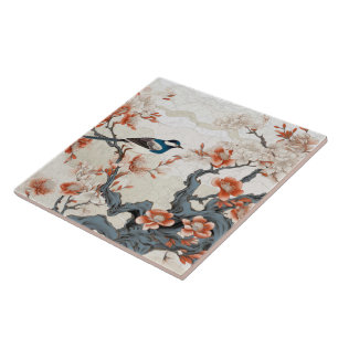 Traditional Japan Kutani Ornamental Art 4 Tile