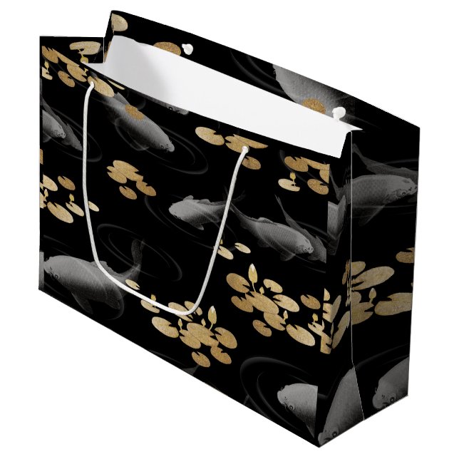 Traditional Japanese carp Gift Bag (Front Angled)