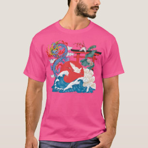 Traditional Japanese Crane Dragon Torii Premium T-Shirt