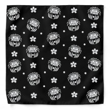 Traditional japanese daruma doll black and white