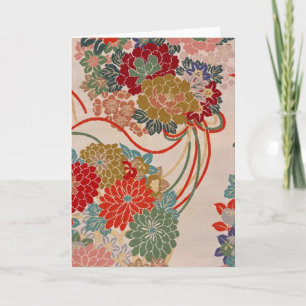 Traditional Japanese fabric design Card