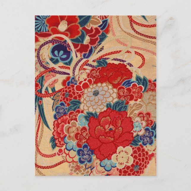 Traditional Japanese fabric design Postcard (Front)