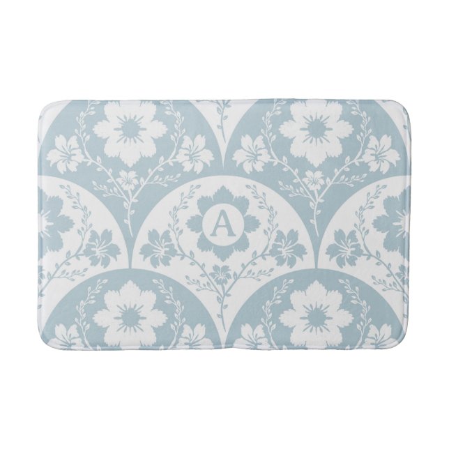 Traditional Japanese Floral Pattern Bath Mat (Front)