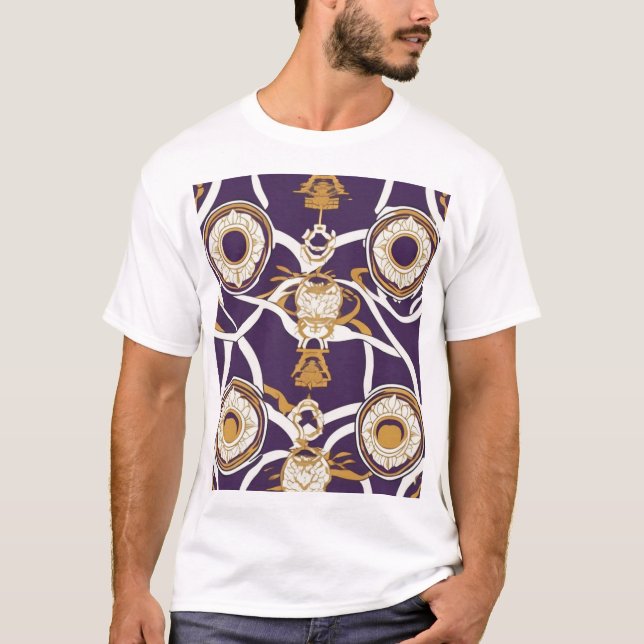 Traditional Japanese Geometric Pattern Design 0026 T-Shirt (Front)