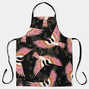 Traditional Japanese Kimono Motifs Pattern Apron