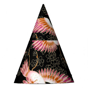 Traditional Japanese Kimono Motifs Pattern Party Hat