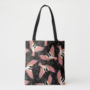 Traditional Japanese Kimono Motifs Pattern Tote Bag