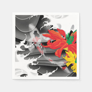Traditional Japanese Koi under water Napkin