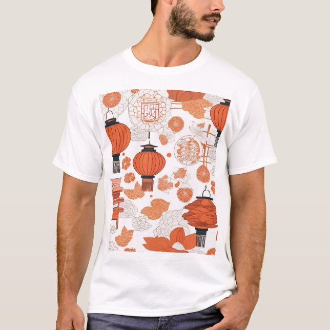 Traditional Japanese Pattern Design 0025 T-Shirt (Front)