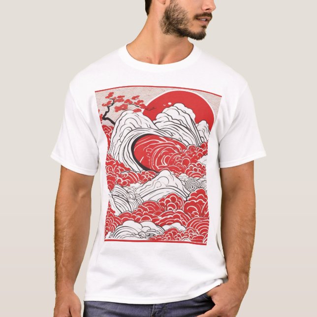 Traditional Japanese Pattern Design 0030 T-Shirt (Front)