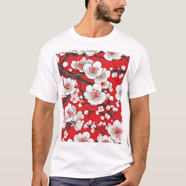 Traditional Japanese Pattern Design 0042 Fabric Pr T-Shirt (Front)