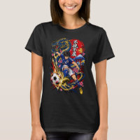 Traditional Japanese Ryu Dragon Ukiyo-e Wave T-Shi
