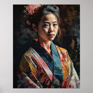 Traditional Japanese Woman Art Print Poster