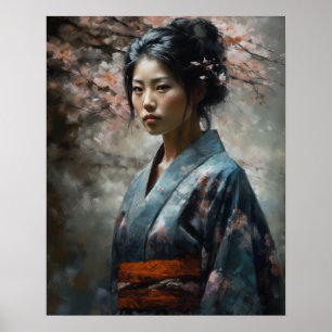 Traditional Japanese Woman Art Print Poster