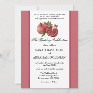 Traditional Jewish Wedding Invitations - Gold