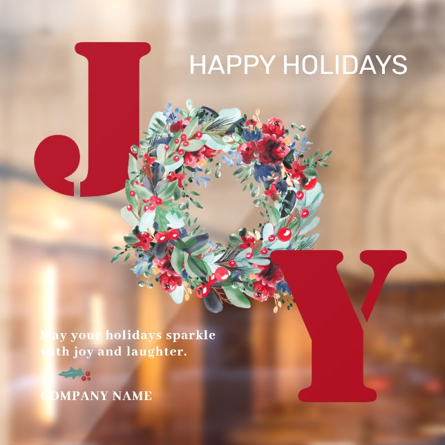 Traditional joy christmas floral wreath red green (Sheet 2)