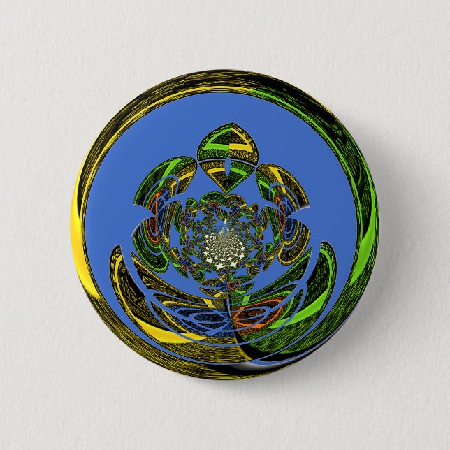 Traditional Just Blue 6 Cm Round Badge (Front)