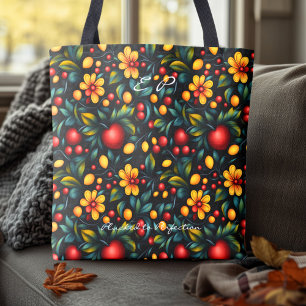 Traditional Khokhloma Floral with Modern Touch Tote Bag