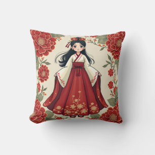 traditional Korean Hanbok character pillow cushion