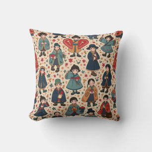 traditional Korean Hanbok character pillow cushion