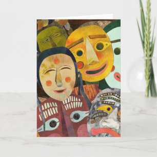 Traditional Korean Masks: Blank Card