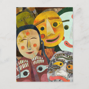 Traditional Korean Masks postcard