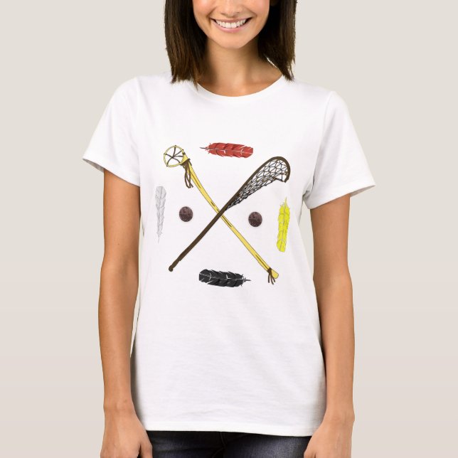 Traditional Lacrosse sticks T-Shirt (Front)