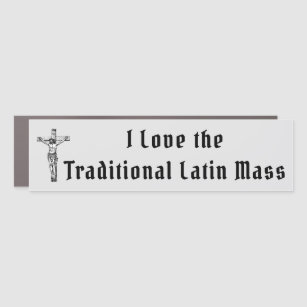 Traditional Latin Mass Catholic Crucifix Religious Car Magnet