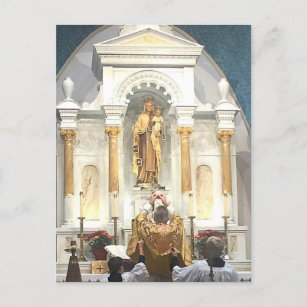 Traditional Latin Mass Mount Carmel Church Kenosha Postcard
