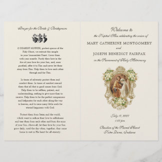 Traditional Latin Mass Wedding Program