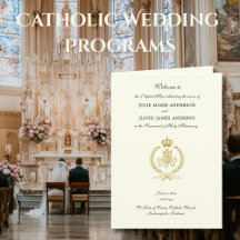 Traditional Latin Nuptial Mass Wedding Program