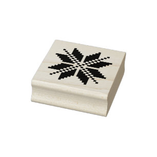 Traditional Latvian Baltic Nordic Star Sign Rubber Stamp